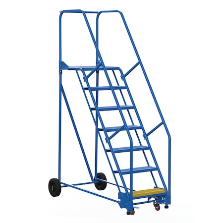 Vestil 100 H Steel Warehouse Ladder, 58 deg Perf, 7 Step, 21", 7 in Steps LAD-7-21-P